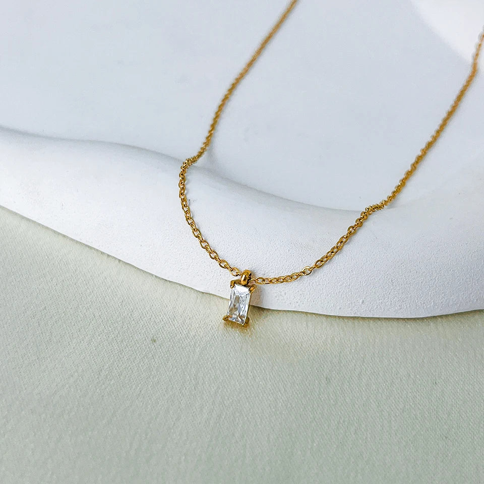 Rectangular Pendant Necklace