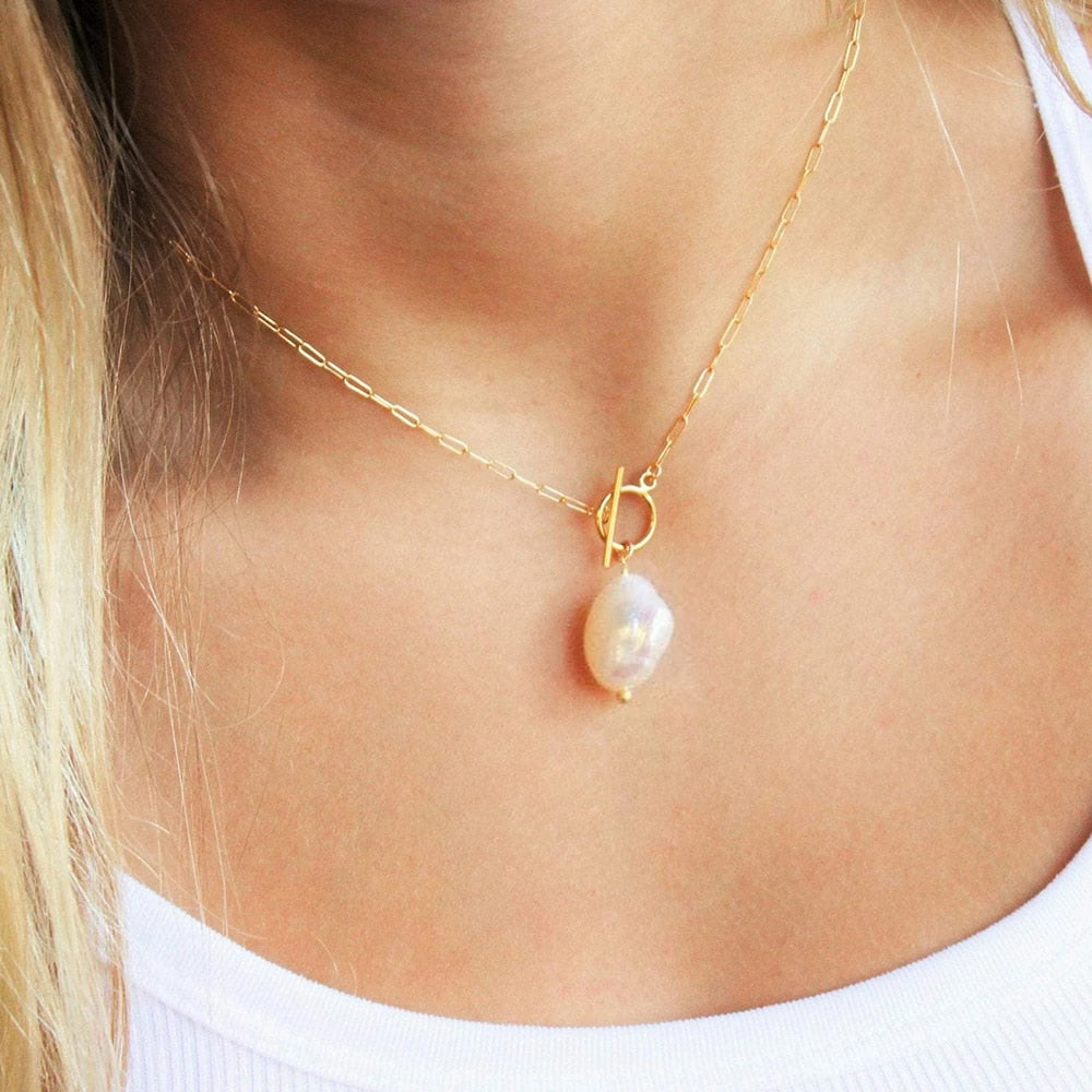 Baroque Pearl Necklace - Wrenlee