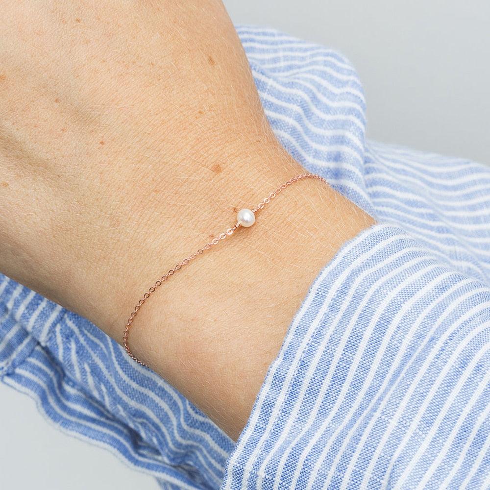 Sea Pearl Charm Bracelet - Wrenlee