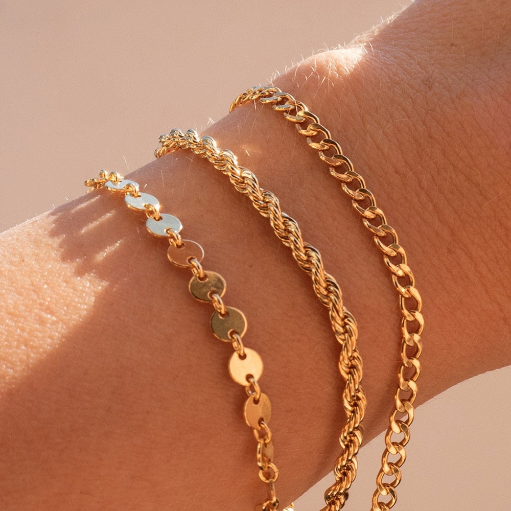 Twisted Rope Chain Bracelet - Wrenlee