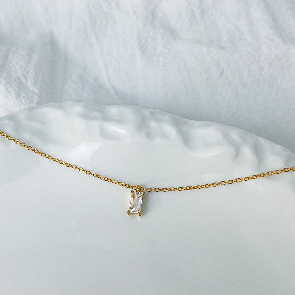 Rectangular Pendant Necklace