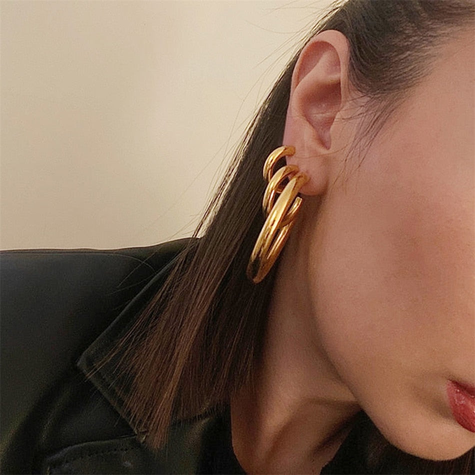 Mamma Jamma Hoop Earrings - Wrenlee