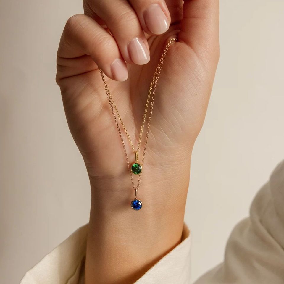 Eileithyia Birthstone Charm Necklace - Wrenlee
