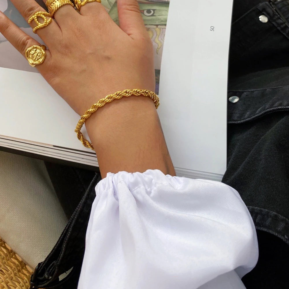 Twisted Rope Chain Bracelet - Wrenlee