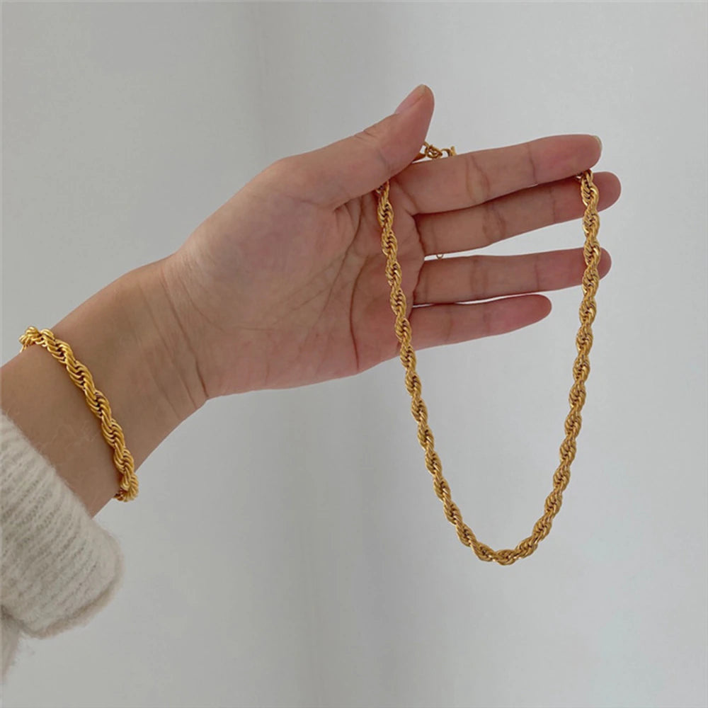 Twisted Rope Chain Bracelet - Wrenlee