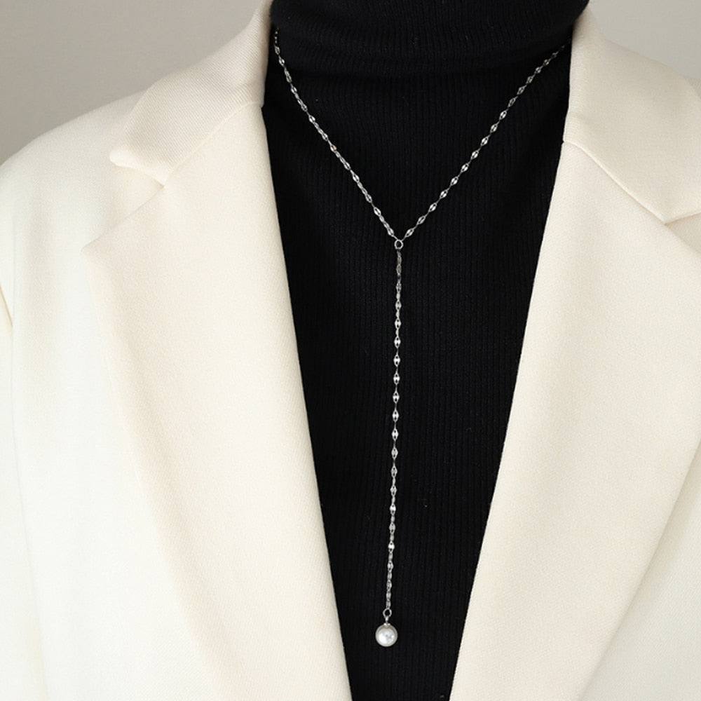 Y-Shaped Teardrop Necklace - Wrenlee