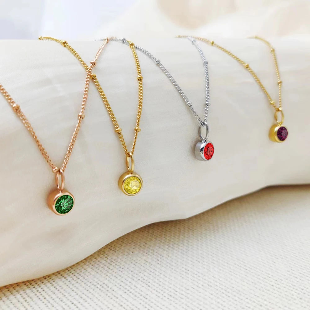 Cassiopeia Birthstone Pendant Necklace