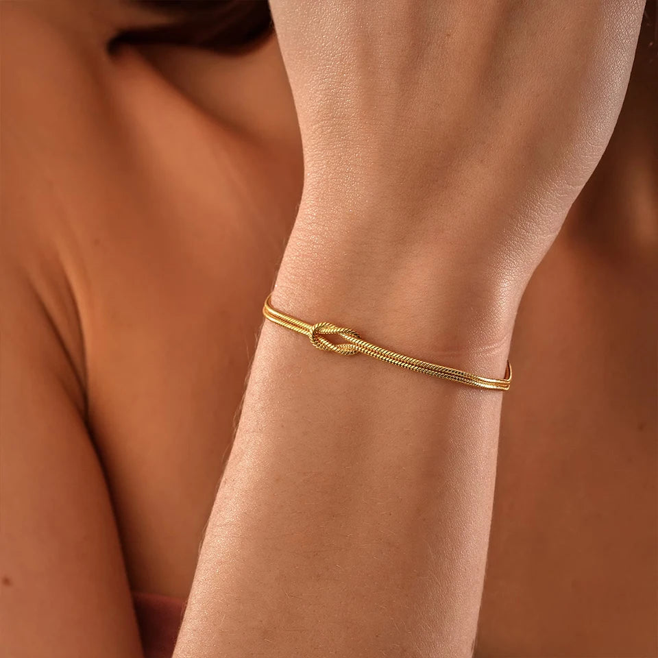 Knotted Snake Chain Bracelet