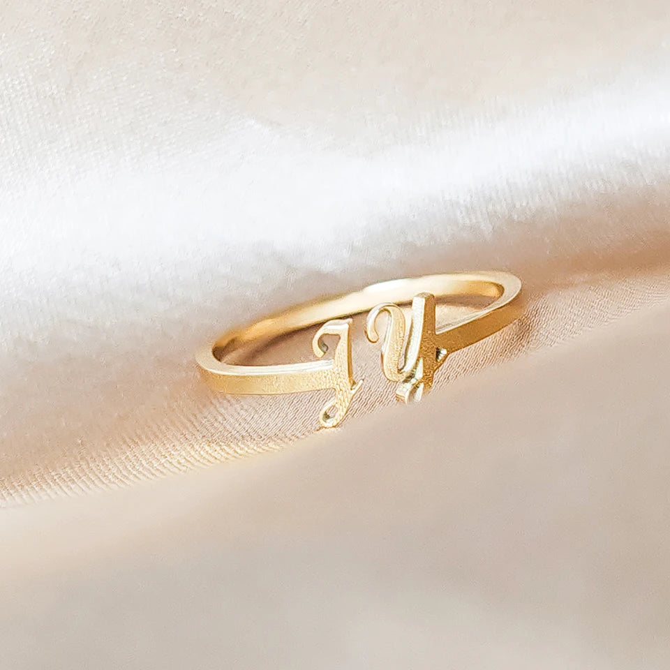 DuoDazzle Initial Ring