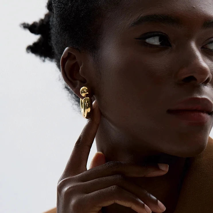 Thick Roundy Earrings