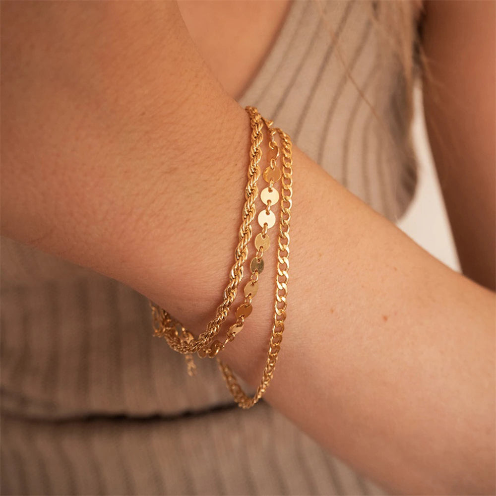 Twisted Rope Chain Bracelet - Wrenlee