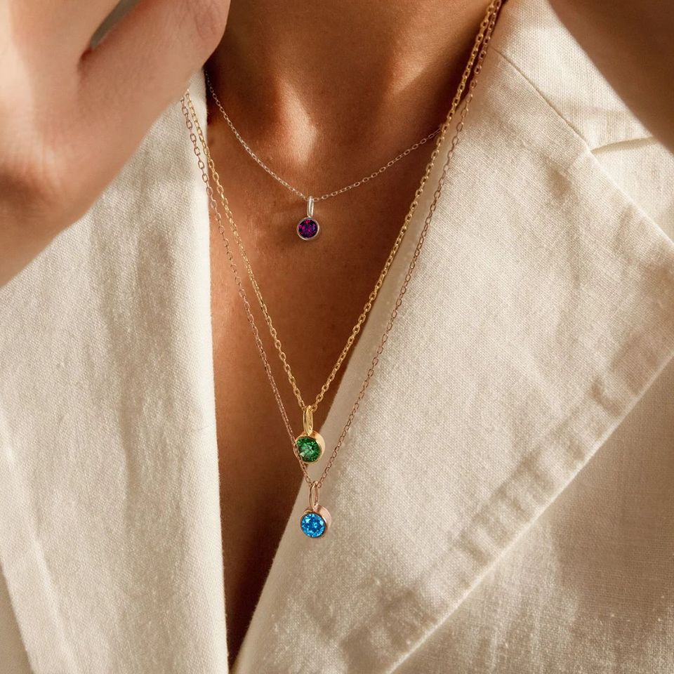 Eileithyia Birthstone Charm Necklace - Wrenlee