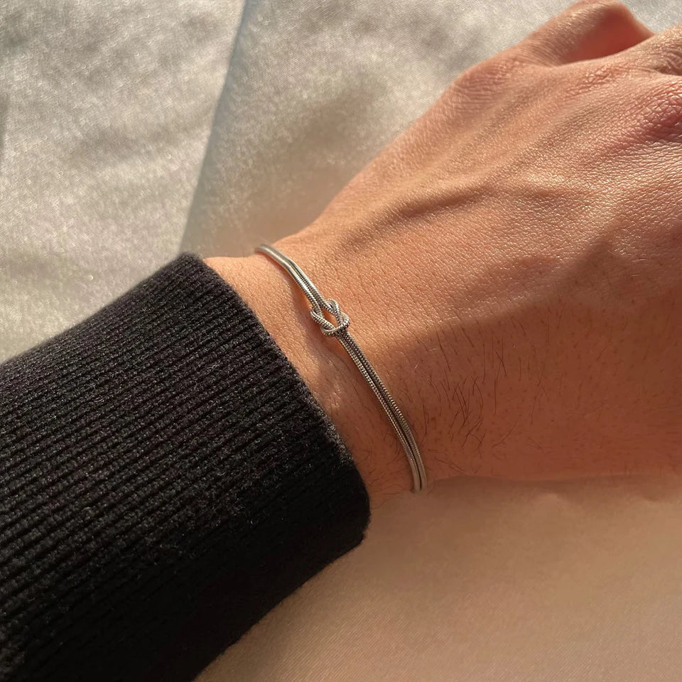 Knotted Snake Chain Bracelet
