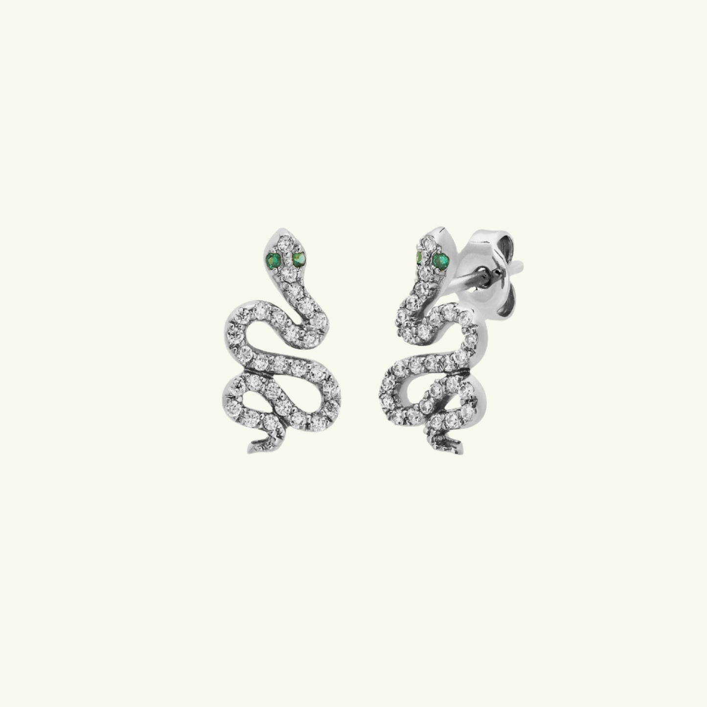 Sparkly Snake Stud Earrings