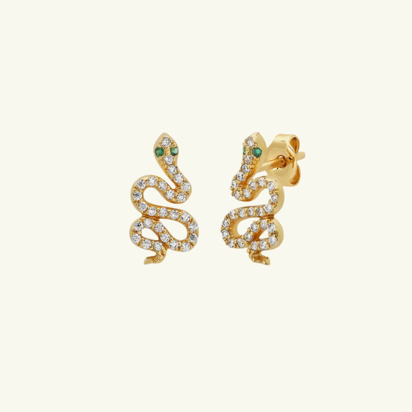 Sparkly Snake Stud Earrings