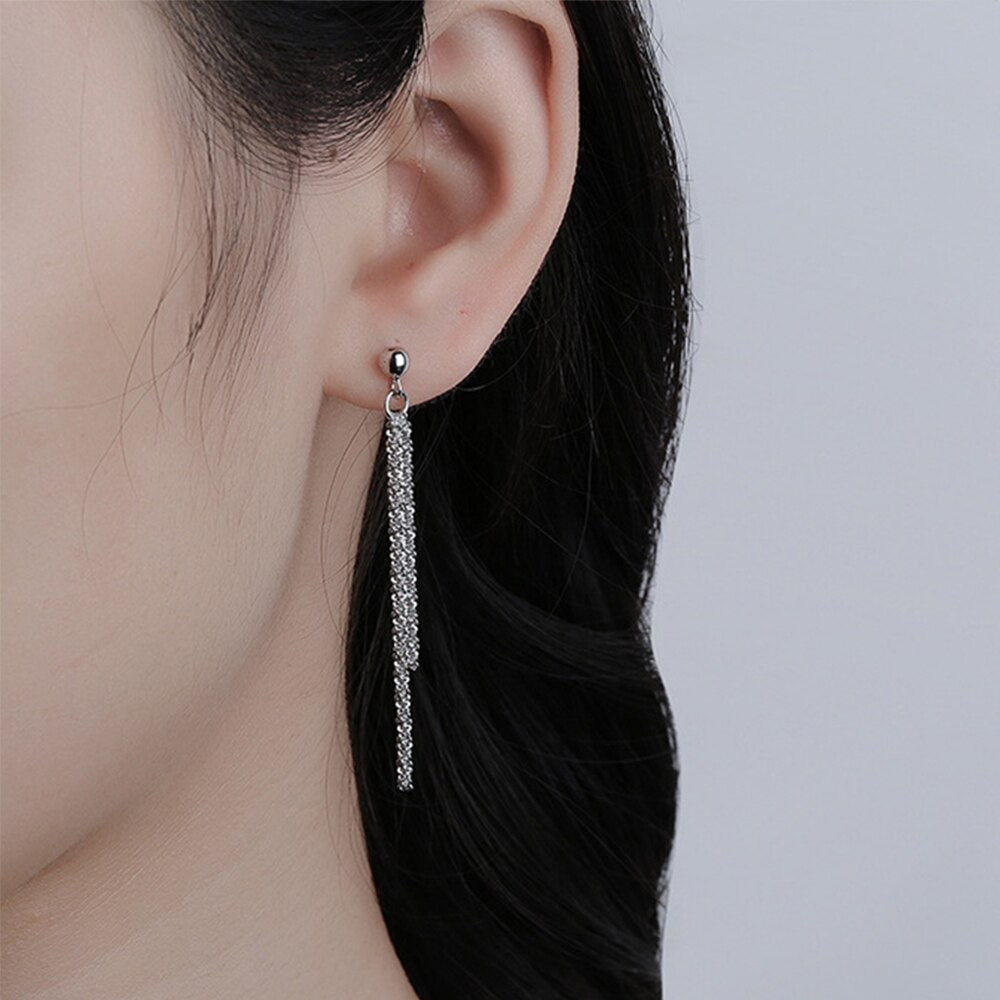Samantha Long Tassle Earrings - Wrenlee
