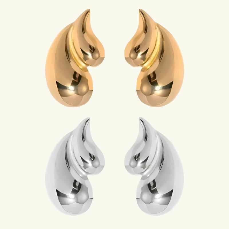 Double Graduated Teardrop Stud Earring