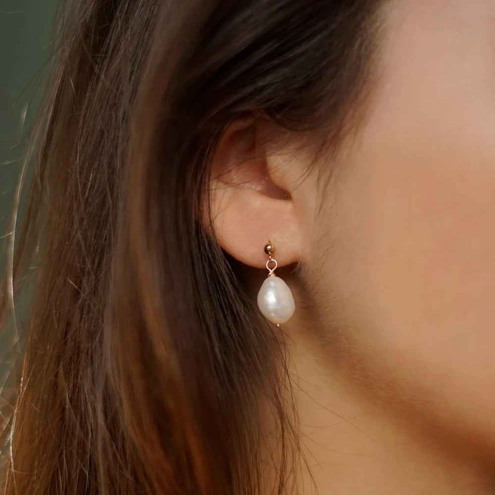 Large Pearl Earrings - Wrenlee