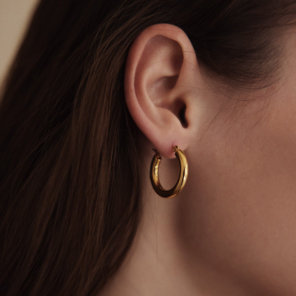 Chunky Hoop Earrings - Wrenlee