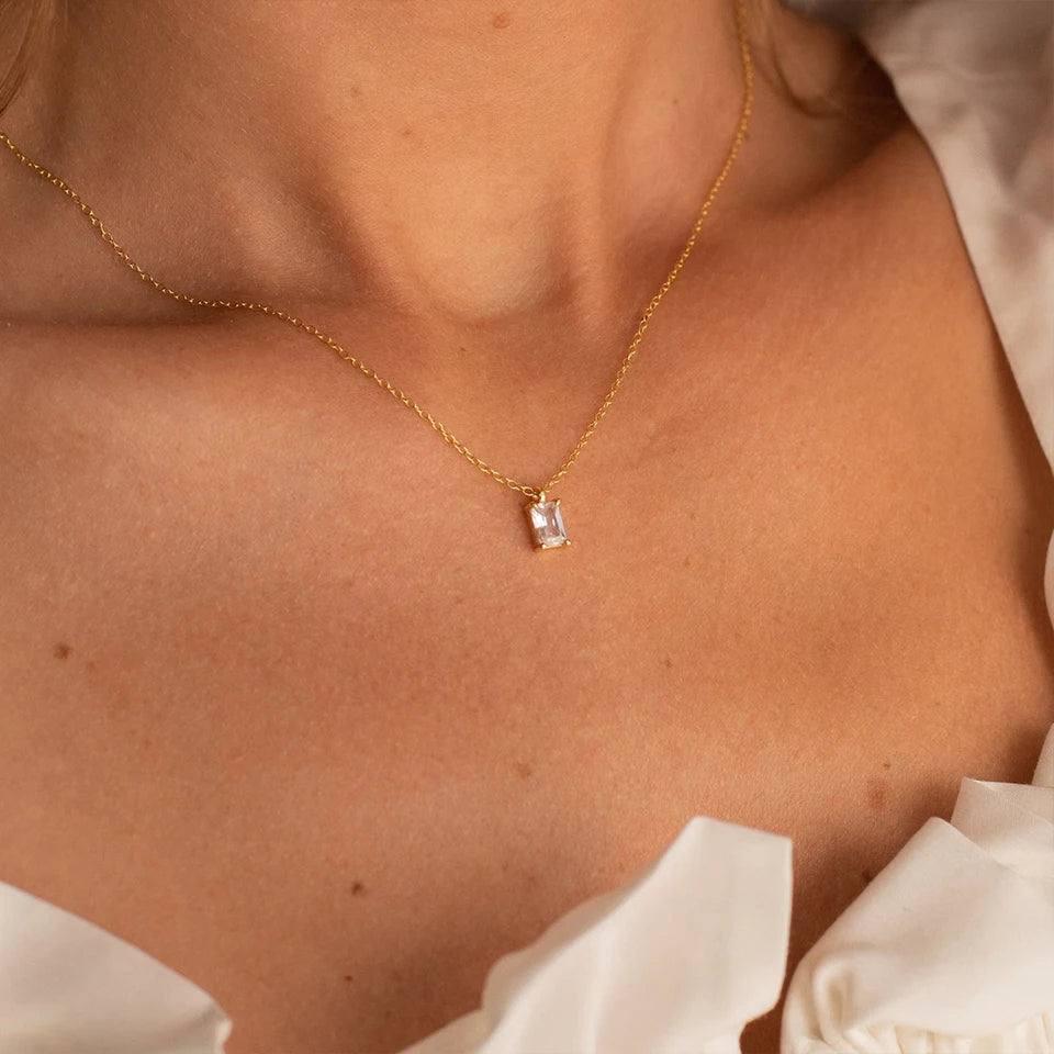 Rectangular Pendant Necklace