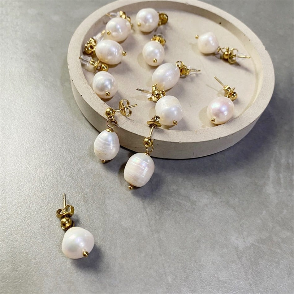 Large Pearl Earrings - Wrenlee