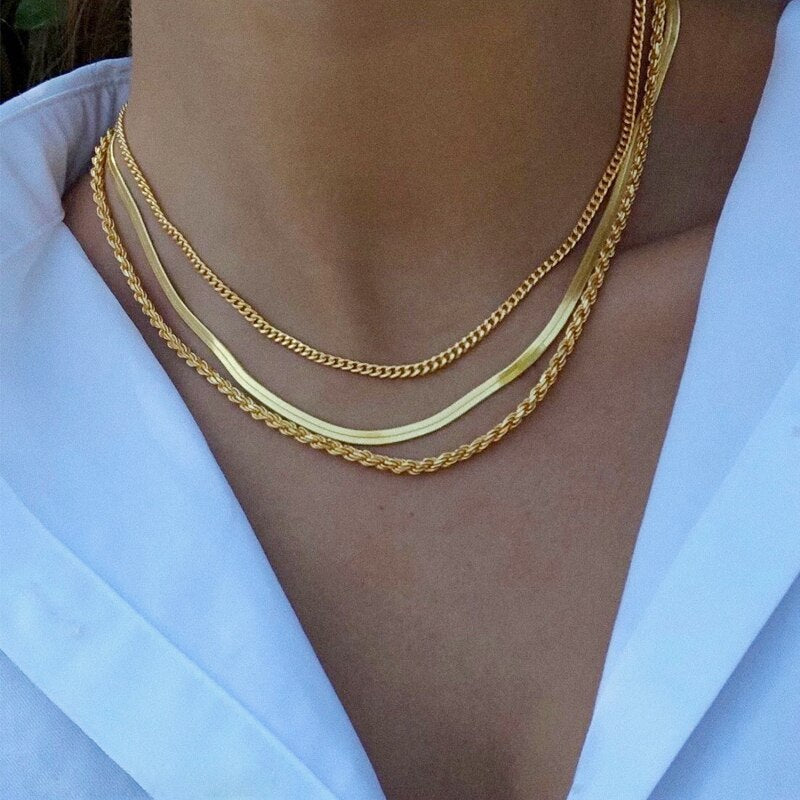 2mm Collar Cuban Link Necklace - Wrenlee