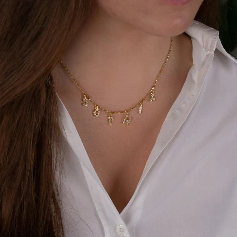 Custom Letter Pendant Necklace