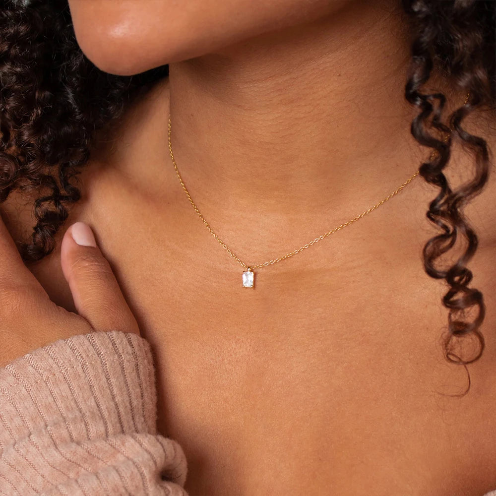 Rectangular Pendant Necklace