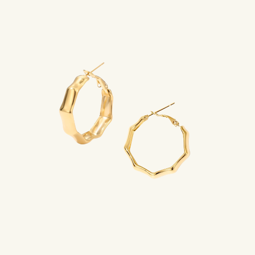 Bamboo Hoop Earrings - Wrenlee