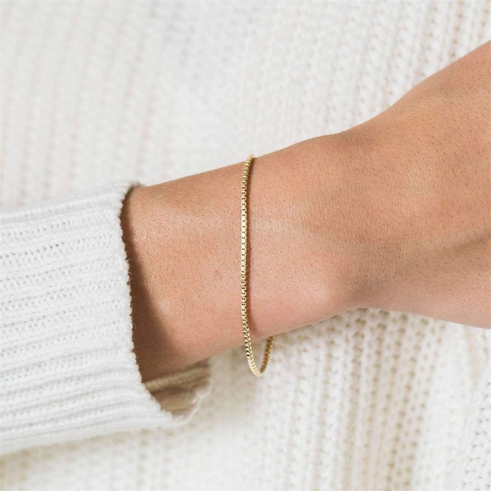 Simple Box Chain Bracelets - Wrenlee