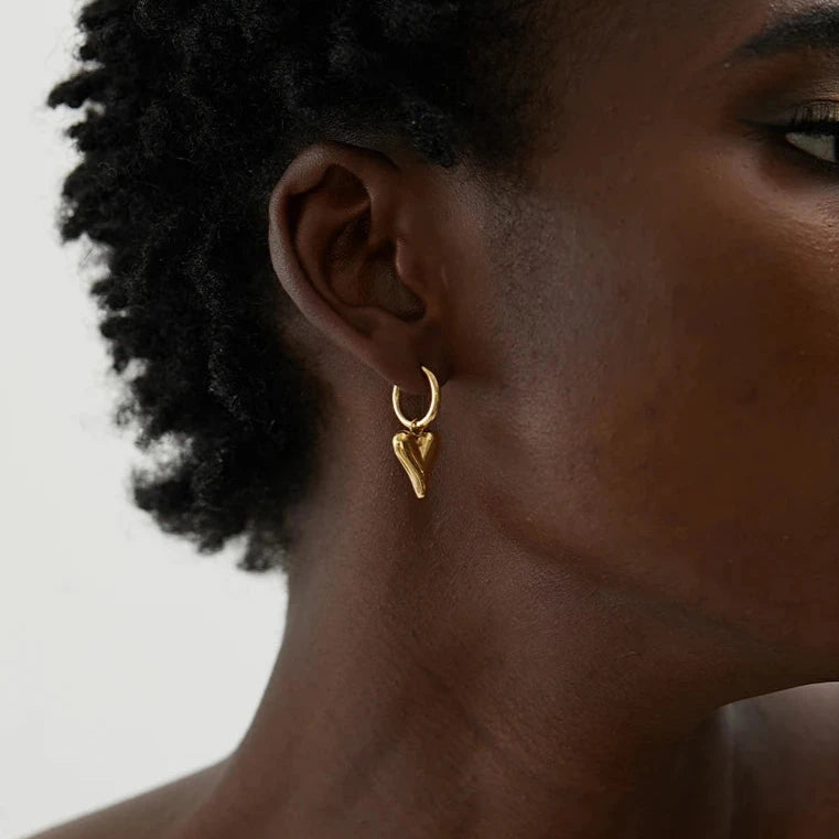 Heart Chic Huggie Loop Earrings