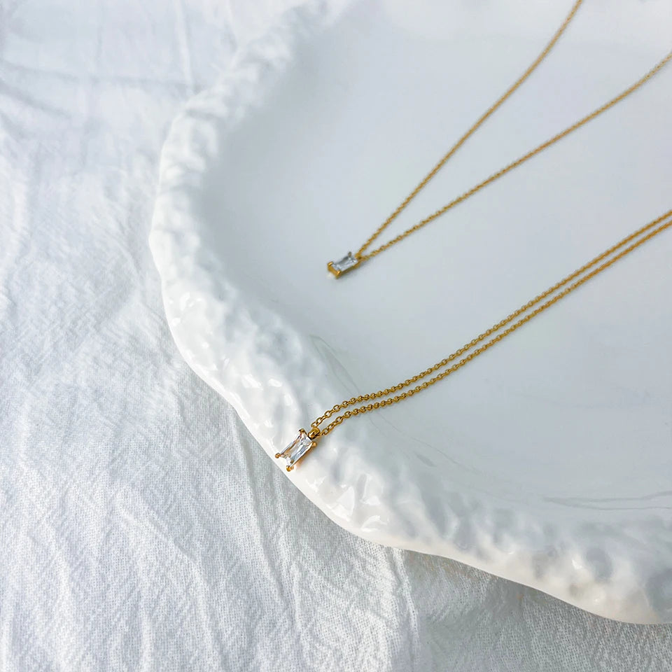 Rectangular Pendant Necklace