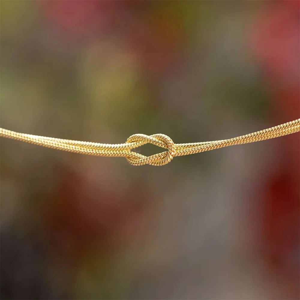 Knotted Snake Chain Bracelet