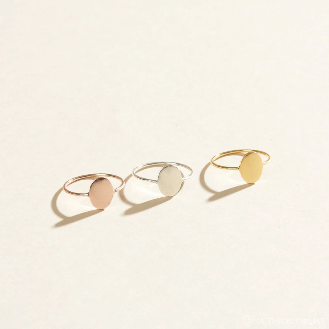 Oval Dainty Costume Ring - Wrenlee