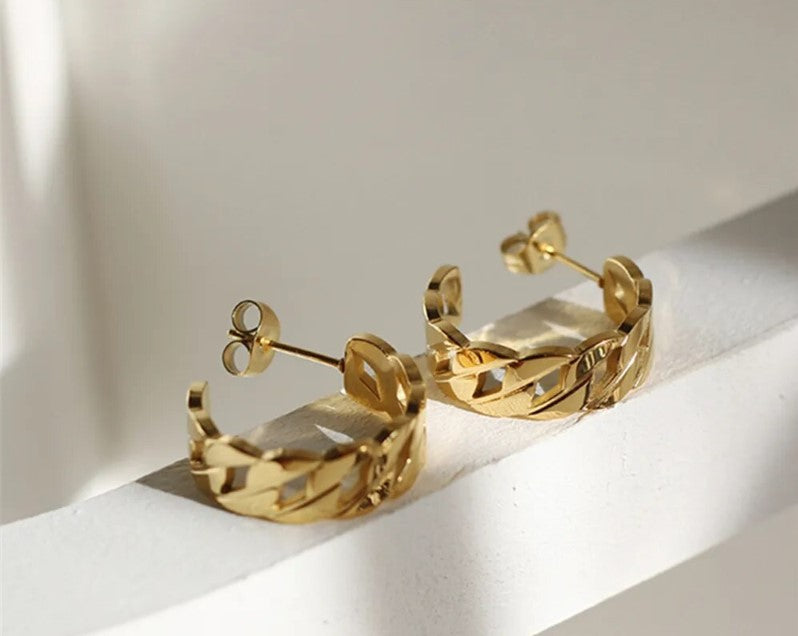 Round Hoop Earrings