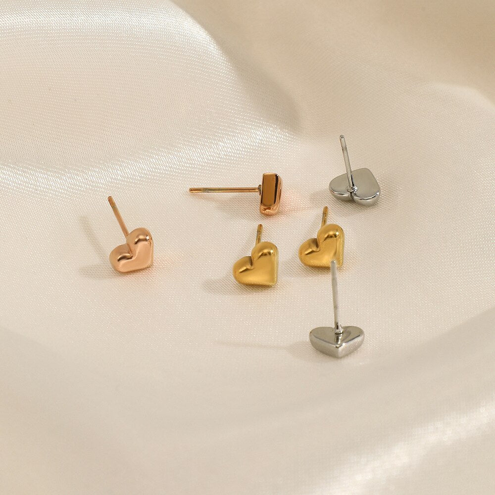 Heart Stud Earrings