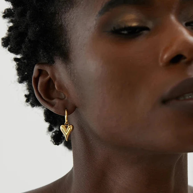 Heart Chic Huggie Loop Earrings