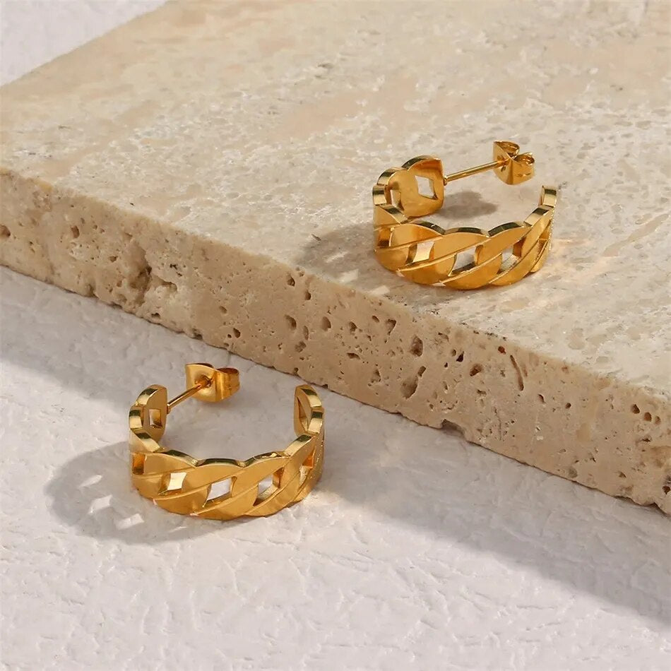 Round Hoop Earrings