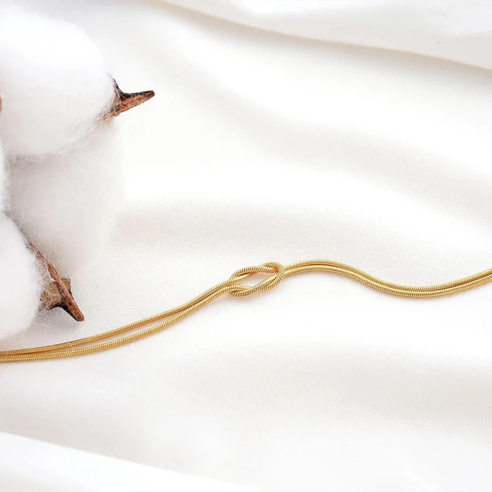 Knotted Snake Chain Bracelet