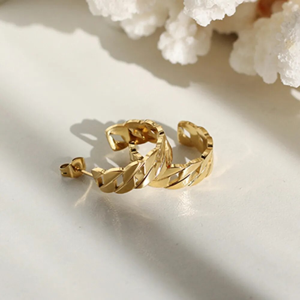 Round Hoop Earrings