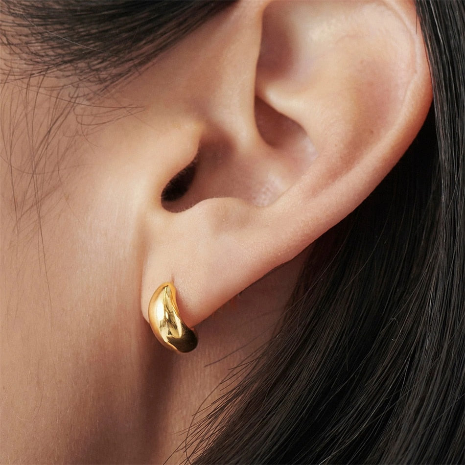 Thick Hoop Earrings - Wrenlee