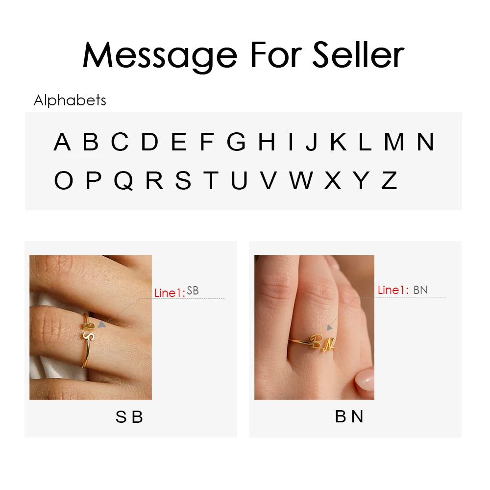 DuoDazzle Initial Ring