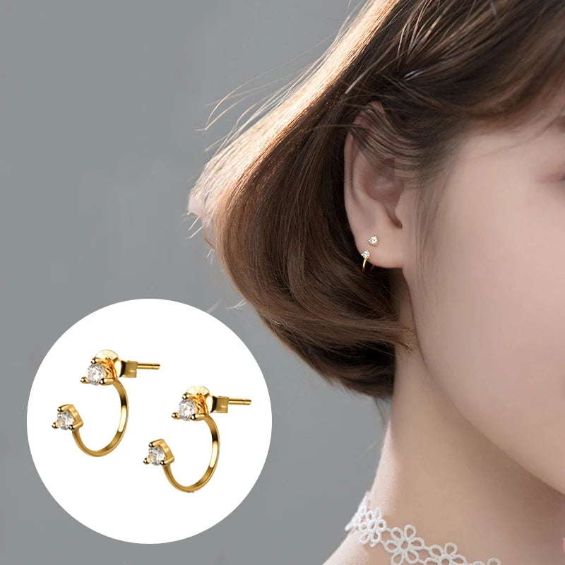 Round Diamond Stud Earrings