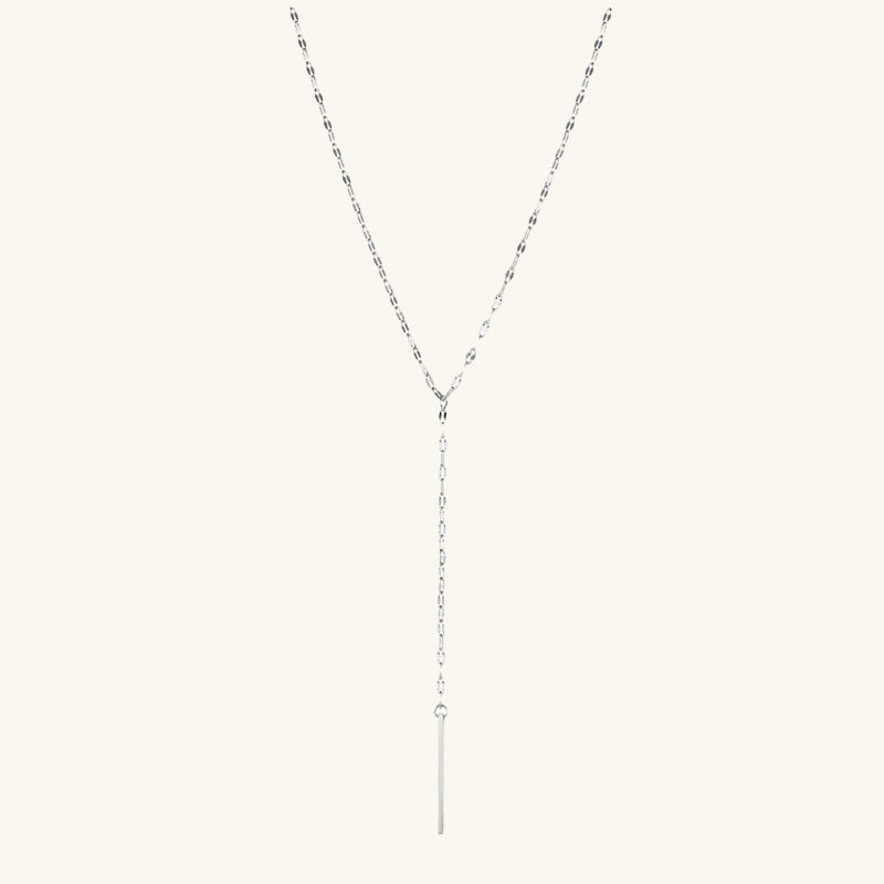 Minimalist Bar Lariat Necklace