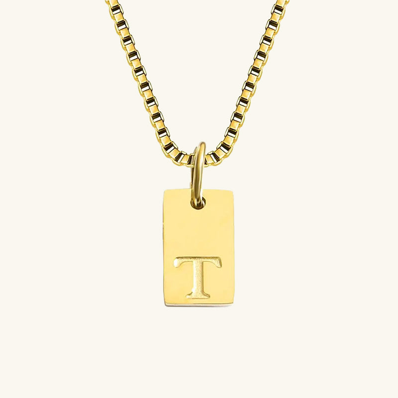 Engraved Box Chain Necklace