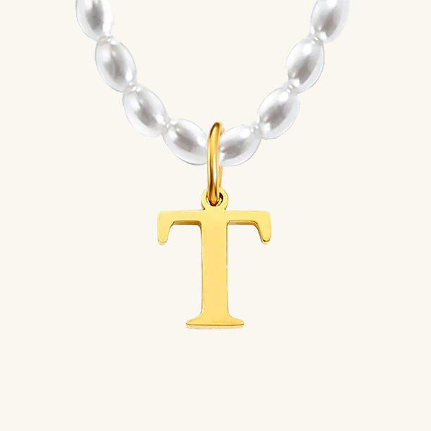 Initial Pearl Choker