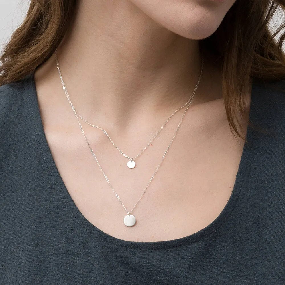 Double Discs Set Necklace