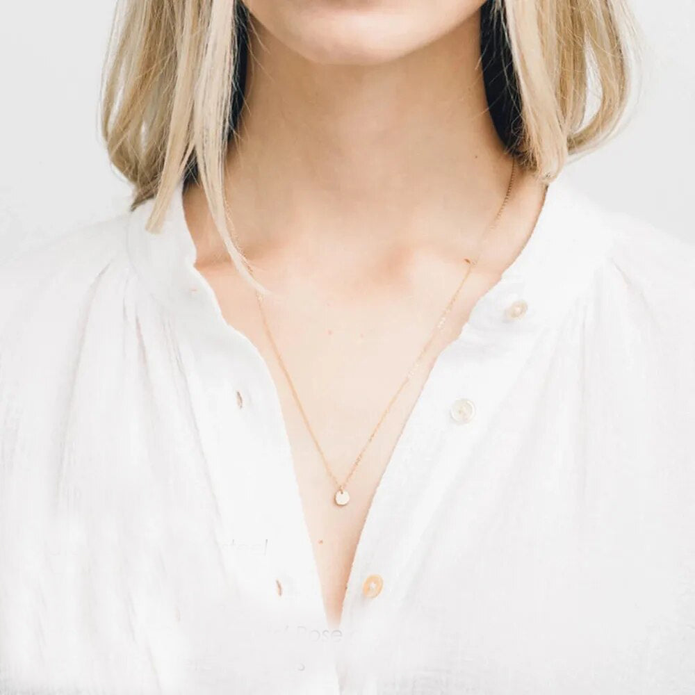 Double Discs Set Necklace