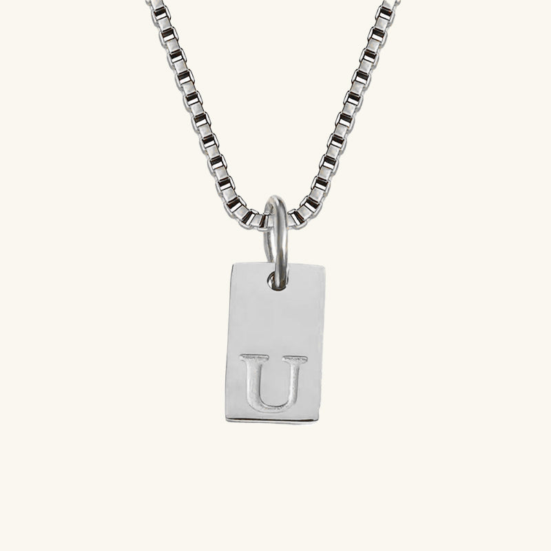 Engraved Box Chain Necklace