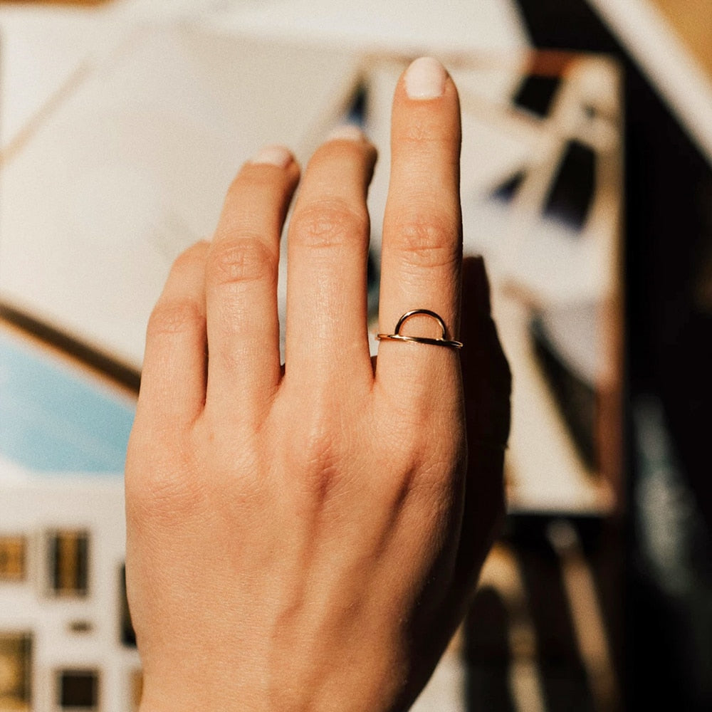 Sunny Half Circle Ring